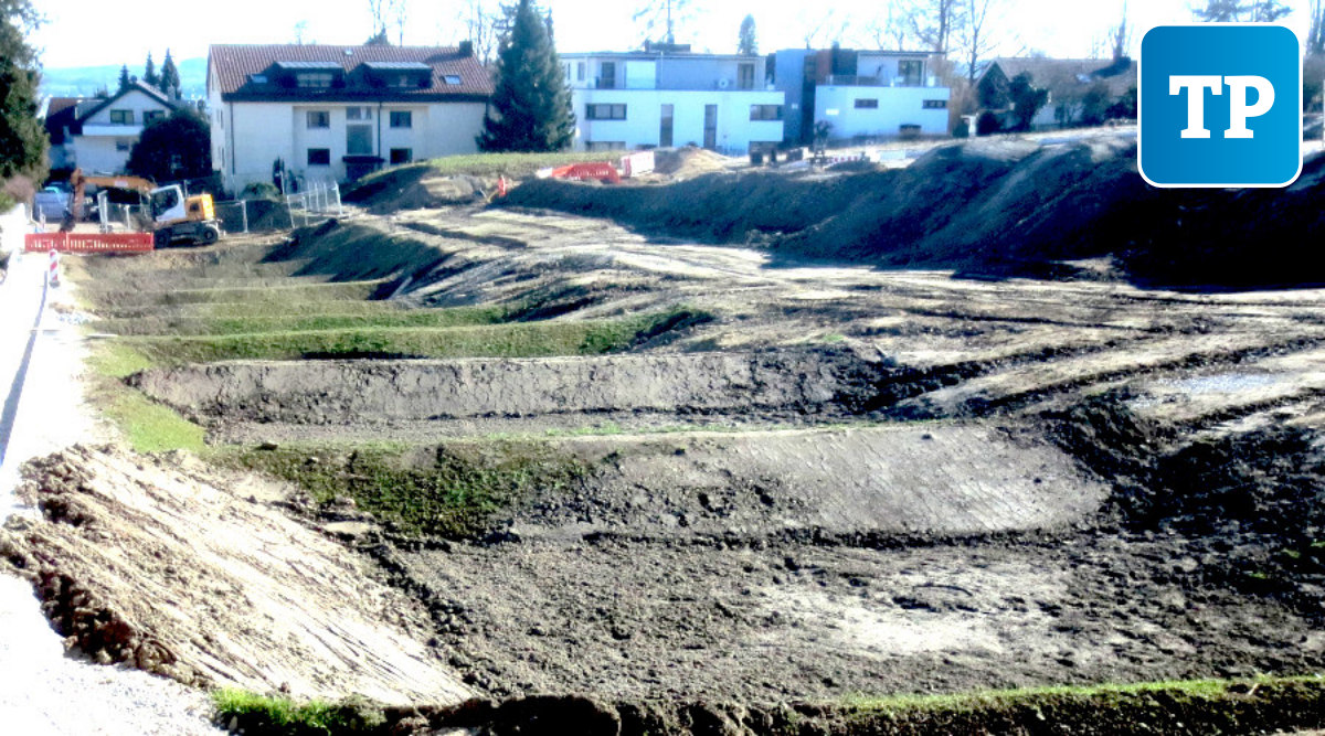 Verteidigungsgräben im neuen Quartier Südlich Härlen