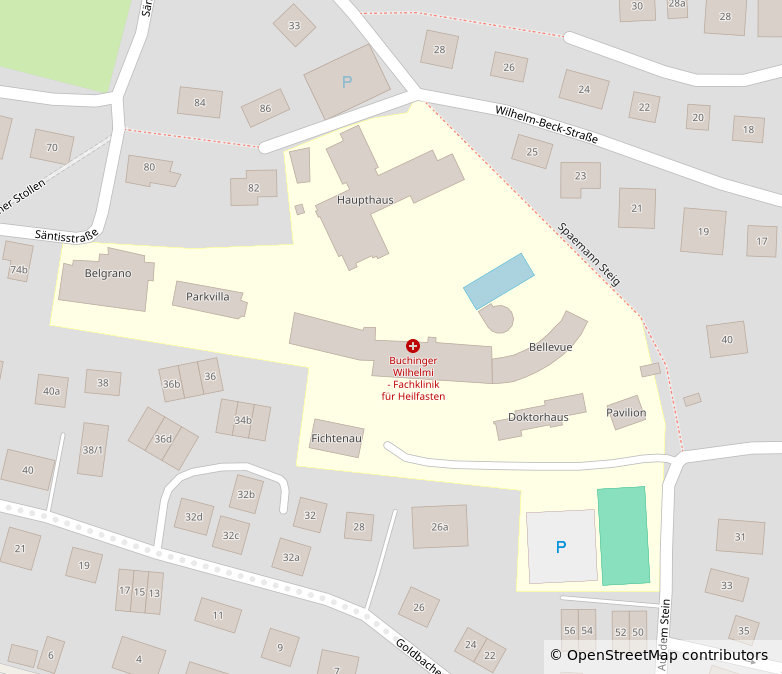 Stadtplan Klinik Buchinger Wilhelmi